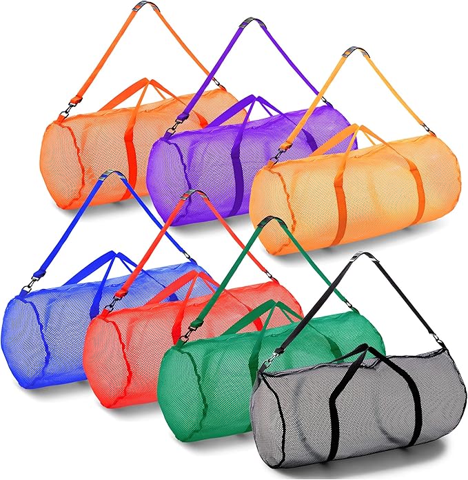 Champion Sports Mesh Duffle Bag – Oversized Breathable Gear Bag with Zipper & Shoulder Strap for Sports, Gym & Travel