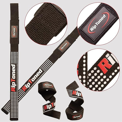 Rip Toned Performance Wrist Straps for Weightlifting – 23" Padded Lifting Straps for Men & Women – Cotton Gym Straps for Deadlifts, Strength Training, Bodybuilding & Powerlifting