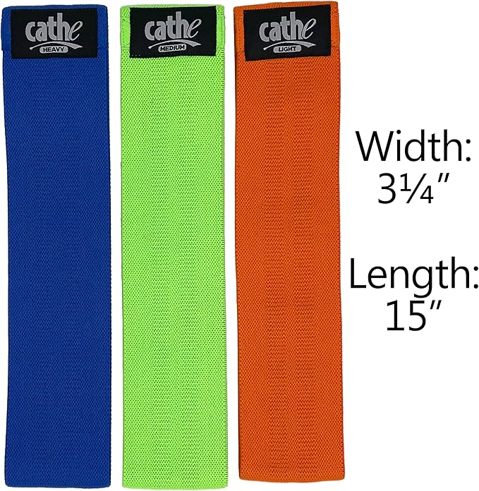 Cathe Boss Loops Set • Take Them Anywhere - Includes Set of 3 Fabric Booty Bands with Travel Carry Case
