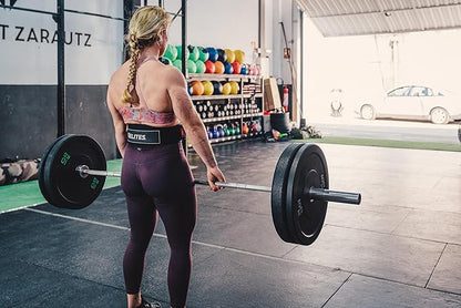 Velites - Weightlifting Lumbar Support Belt - Official of the Royal Spanish Weightlifting Federation - Extra-adherent Velcro - For Deadlifts, Squats, Snatches and Cleans
