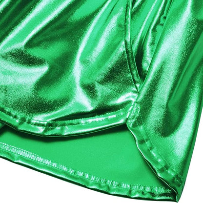 Perfashion Women's Metallic Shorts Summer Sparkly Hot Outfit Shiny Short Pants
