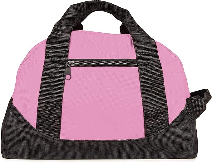12" Duffel Bag Small Mini Travel Size Sports Gym Bag (Duffle Bag) (Pink)