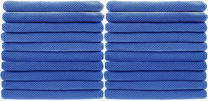 Peicees 20 Pack Microfiber Neck Cooling Towels Sports Sweat Towels Sweat Headband for Travel Beach Swimming Camping Climbing Gym Yoga Workout Backpacking, Dark Blue