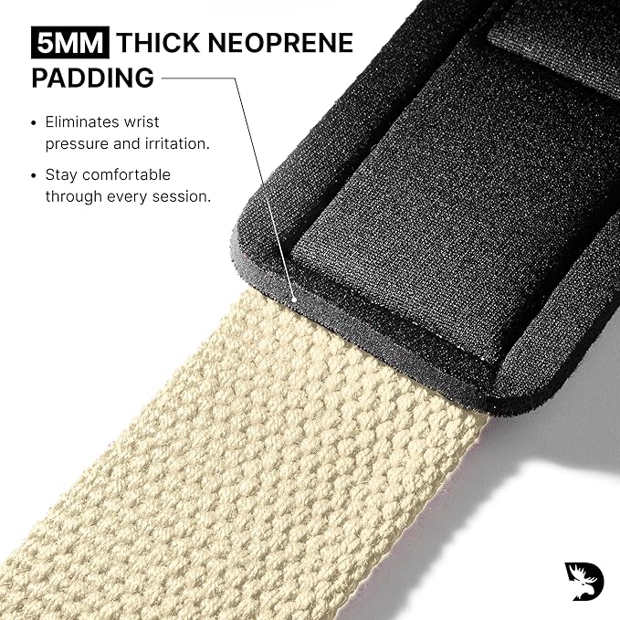 DMoose Fitness Lifting Straps 24" (Pair) - 5mm Padded Durable Wrist Straps for Weightlifting & Powerlifting - Cotton Lifting Strap with Silicone Grip for Men & Women - Deadlift Strap for Gym Workout