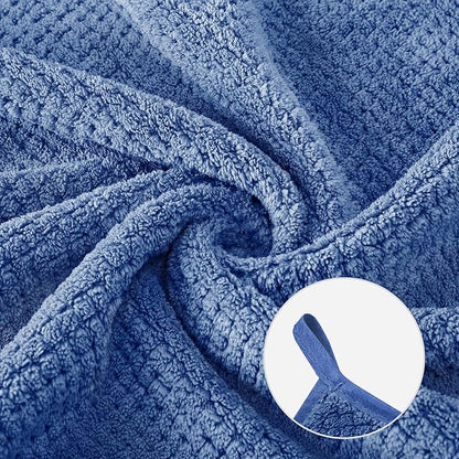 2 Pack Bath Towel Set 35" x 70", Extra Large Waffle Bath Towel Set, Microfiber Super Soft Highly Absorbent, Sturdy Quick Drying Towels for Bathroom, Gym, Sports, Yoga (2PCS Light Blue)