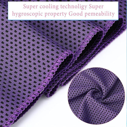 Honoson 10 Pack Cooling Towels Bulk - 47"x12" Soft Breathable Ice Towels for Neck & Face, Portable Chilly Rags Microfiber Sweat Rags for Yoga, Sports, Gym, Workout & Fitness(Purple)