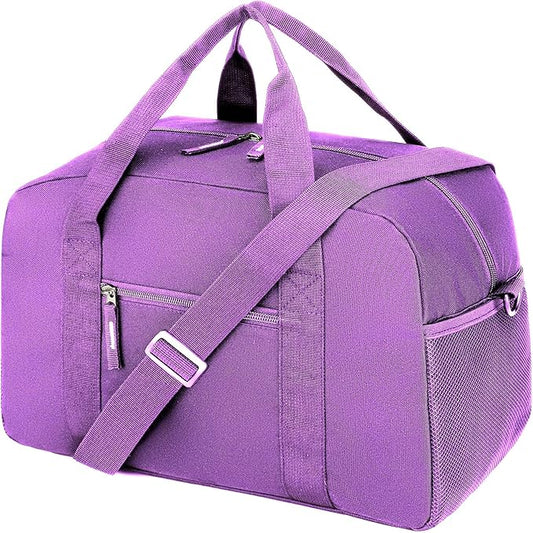 14 inch Small Gym Bag for Men & Women, Mini Duffle Bag for Travel Sports, Lightweight Carry On Duffel Bag, Purple