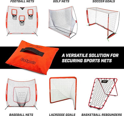 GoSports Sports Net Sandbags Set of 4 Weighted Anchors for Baseball Nets, Soccer Goals, Golf Nets, Football Nets, Hockey Nets and More