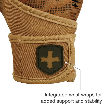 Harbinger Pro Wristwrap Gloves 2.0 for Weightlifting, Training, Fitness, and Gym Workouts with Wrist Support