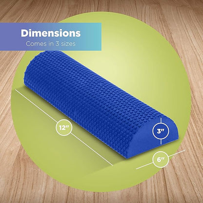 Bean Products High-Density EVA Foam Rollers | Deep Tissue Massager | Myofascial Release Textured Bumps | 18” Half Roller | Made in The USA