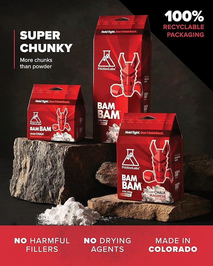 Friction Labs Premium Loose Climbing Chalk - High-Performance Hand Chalk with Superior Grip for Bouldering, Climbing, Weightlifting & More - Long Lasting & Skin Friendly Powdered Chalk