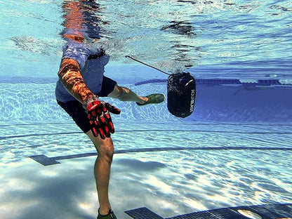 Portable Fitness and Punching Bag for Pools & Swim Spas | Full-Body, Low-Impact Water Resistance Workout | Quick 30-Second Set-Up | Compact & Travel-Friendly