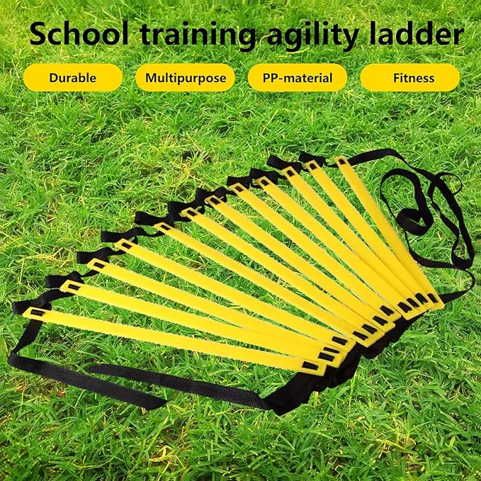 Training Ladder - Agility Training Ladder, Portable Speed Ladder | Multifunctional Training Ladder, Balance Training Tool, Workout Ladder Exercise Tool, Playing Field Equipment Speed Ladder for Kids
