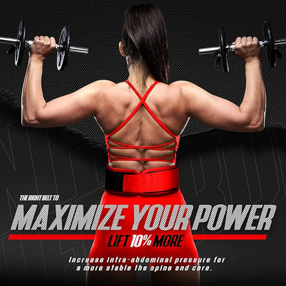 DXM SPORTS Self-Locking Weight Lifting Belt - Men Women Gym Fitness Strength Training, Bodybuilding Powerlifting Weightlifting Workout, Deadlift Squat, Pro Exercise Belt