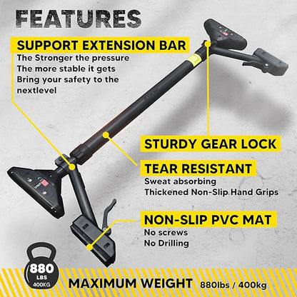 Pull Up Bar/Chin up bar Upper Body Workout Bar | Super Load-Bearing, Dual Security Locking Fitness Strength Training Equipment