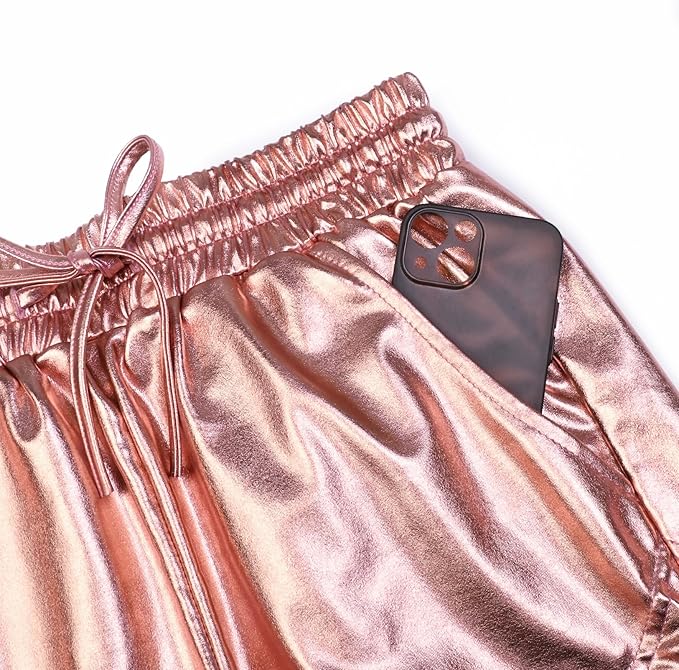 Perfashion Women's Metallic Shorts Summer Sparkly Hot Outfit Shiny Short Pants