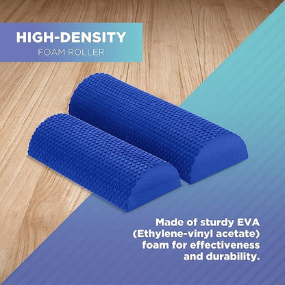 Bean Products High-Density EVA Foam Rollers | Deep Tissue Massager | Myofascial Release Textured Bumps | 36” Half Roller | Made in The USA