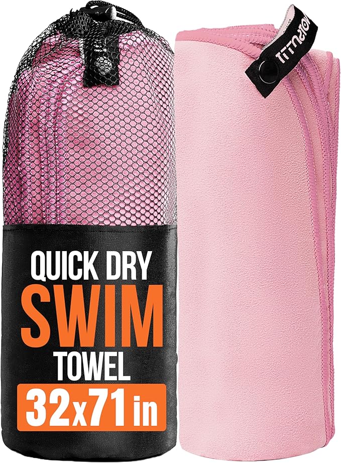 illusion Extra Large Microfibre Swimming Towel (71''L x 32''W)–Compact, Lightweight & Quick Dry Towel-Perfect for Travel, Gym, and Swim Towels Ideal for Post-Workout Showers & After Swimming