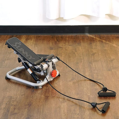Sunny Health & Fitness Mini Steppers for Exercise at Home, Stair Step Workout Machine, Full Body Cardio Equipment, with Optional Free SunnyFit App Connection and Resistance Band