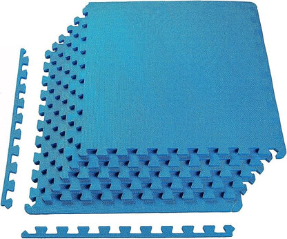 BalanceFrom Puzzle Exercise Mat 1/2" Thick, EVA Interlocking Foam Floor Tiles for Home Gym, Mat for Home Workout Equipment, Floor Padding for Kids, Multiple Sizes and Colors