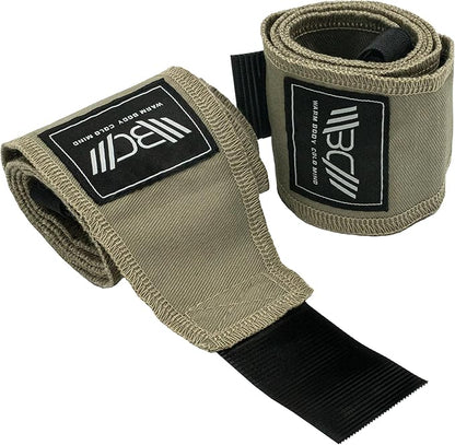 WARM BODY COLD MIND - Premium Cotton Weight Lifting Wrist Wraps for Cross Training, Powerlifting, Deadlift, Weightlifting, Gym, Wrist Straps, Workout, Fitness, Heavy-Duty Support with Thumb Loop