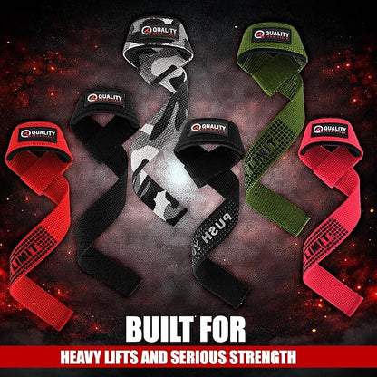 Genuine Leather Lifting Straps, Wrist Assistance for Heavy Pulls, Weightlifting Bodybuilding, Gym, Fitness Accessories, Strength Training, Powerlifting, & Deadlifts