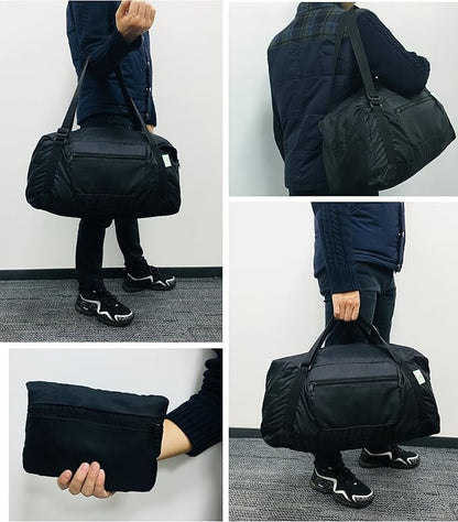 HOLYLUCK Foldable Travel Duffel Bag For Women & Men Luggage Great for Gym (Navy Blue)