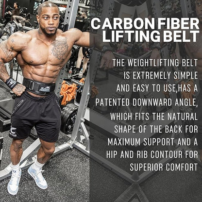 Schiek Sports Ronnie Coleman 4006 Weightlifting Belt - Lumbar Support Weight Lifting Belt - Carbon Fiber and Nylon