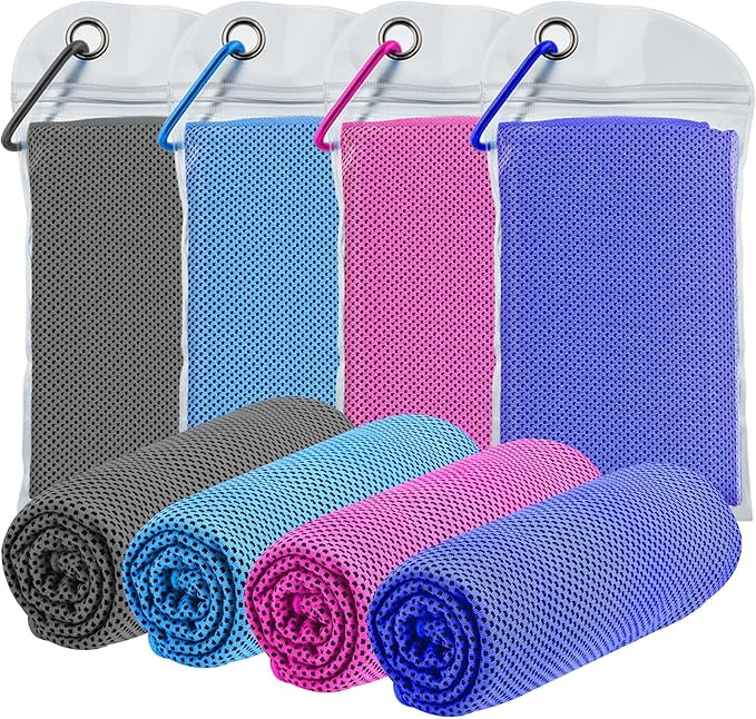 Cooling Towels for Neck and Face - Soft Breathable Chilly Towel, Sweat Wraps, Cool Rags Quick Dry Towel for Hot Weather, Workout, Sports, Yoga, Gym, Hiking, Running, Trips, Golf