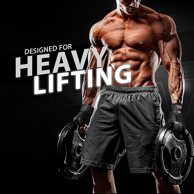DXM SPORTS Weight Lifting Gym Workout Gloves with Wrist Wrap Support for Men & Women, Full Palm Protection Exercise Gloves for Weightlifting, Training, Fitness, Hanging, Pull ups