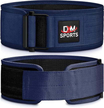 DXM SPORTS Self-Locking Weight Lifting Belt - Men Women Gym Fitness Strength Training, Bodybuilding Powerlifting Weightlifting Workout, Deadlift Squat, Pro Exercise Belt