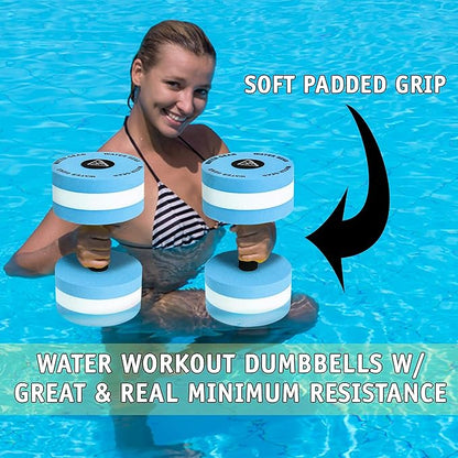 Water Gear Hydro Buoys Minimum - Water Fitness and Pool Exercise - Intense Workout Without Added Stress - Easy on Joints (80% resistance)