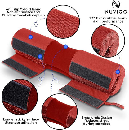 Barbell Squat Pad with Thick Foam and Nylon Padding - Neck & Shoulder Protective Pad Provides Support for Squats, Lunges & Hip Thrusts - Fits Olympic Standard Weightlifting Bar