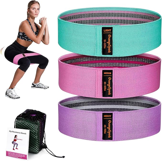 Resistance Bands – Premium Workout Bands for Women & Men, 3-Piece Stretch Band Set for Glutes, Legs, Pilates & Strength Training