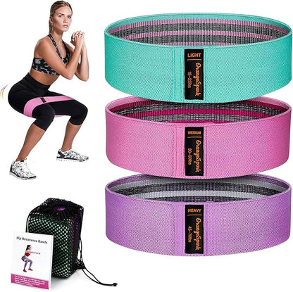 Resistance Bands – Premium Workout Bands for Women & Men, 3-Piece Stretch Band Set for Glutes, Legs, Pilates & Strength Training