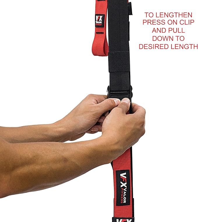 Valor Fitness Adjustable Suspension Training Straps – Portable Full-Body Workout Calisthenics EquipmentTrainer for Strength, Pilates, Home Gym, Rehab & Core Exercises with Storage Bag