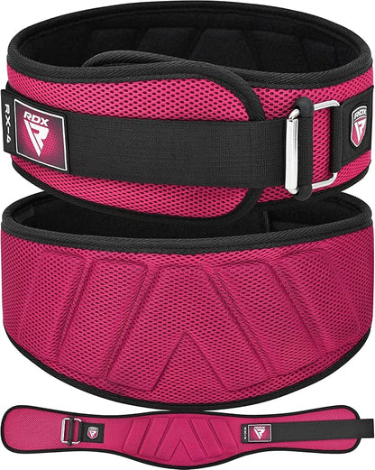RDX Weight Lifting Belt, Curved Padded Back Lumbar Support, Fitness, Core Exercise Workout Bodybuilding Powerlifting Deadlifts Squats, Ladies Gents Men Women Home Gym Equipment