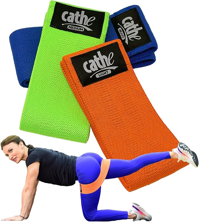 Cathe Boss Loops Set • Take Them Anywhere - Includes Set of 3 Fabric Booty Bands with Travel Carry Case
