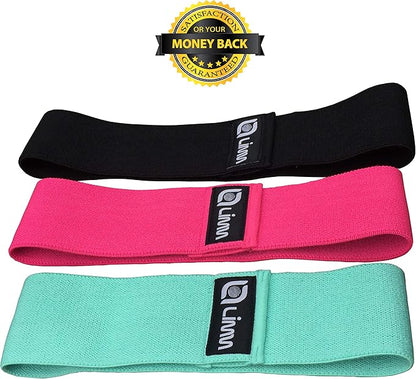 Fittest Pro by Limm Resistance Bands for Legs and Butt, Fabric Exercise Loop Bands Yoga, Pilates, Rehab, Fitness and Home Workout, Strength Bands for Booty