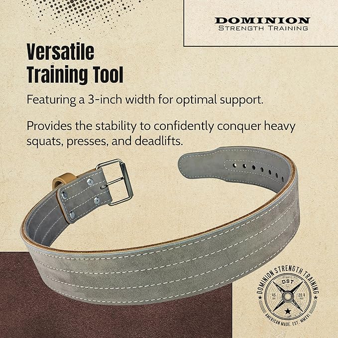 Suede 3-inch Weightlifting Belt - Premium Powerlifting Support with Enhanced Grip Technology