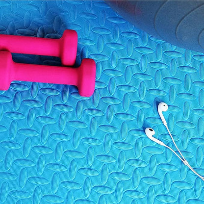 BalanceFrom Puzzle Exercise Mat 3/4" Thick, EVA Interlocking Foam Floor Tiles for Home Gym, Mat for Home Workout Equipment, Floor Padding for Kids, Multiple Sizes and Colors