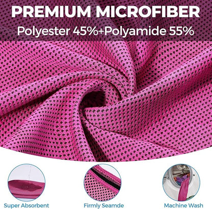 Cooling Towels for Neck and Face - Soft Breathable Chilly Towel, Sweat Wraps, Cool Rags Quick Dry Towel for Hot Weather, Workout, Sports, Yoga, Gym, Hiking, Running, Trips, Golf