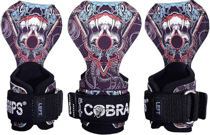 Cobra Grips PRO Weight Lifting Gloves Heavy Duty Straps Alternative with Power Lifting Hooks Padded Wrist Support for Deadlifts & Bodybuilding