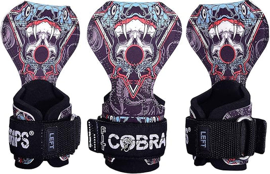 Cobra Grips PRO Weight Lifting Gloves Heavy Duty Straps Alternative with Power Lifting Hooks Padded Wrist Support for Deadlifts & Bodybuilding