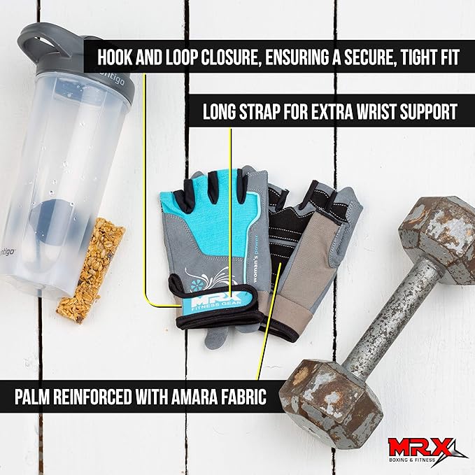 MRX BOXING & FITNESS Weight Lifting/Exercise Grip Gloves for Women, Great for Workouts, Weight Training and More, Pro Series