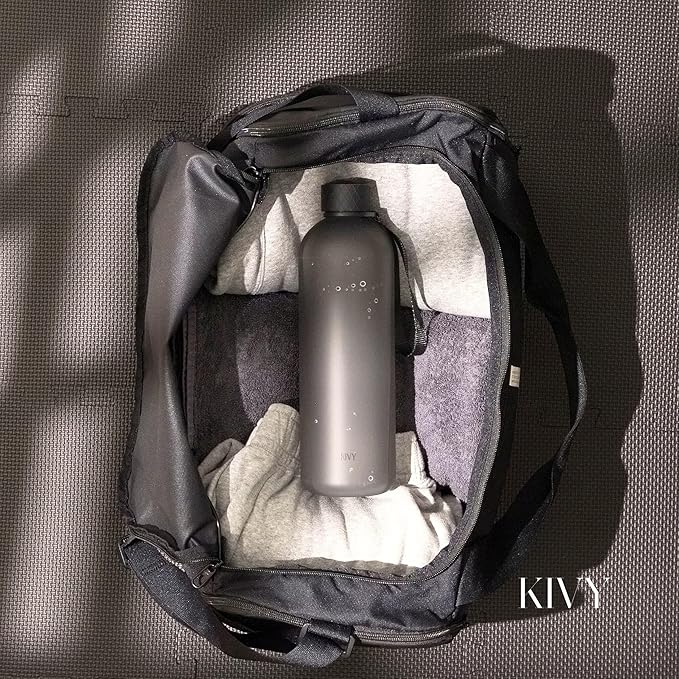 KIVY Large Water Bottle 50oz [Lightweight & Shatterproof] Fits Backpack & Cupholder for Travel, Sports, School - Extra large water bottle no straw - 1.5 Liter water bottles - 50oz Water bottle White