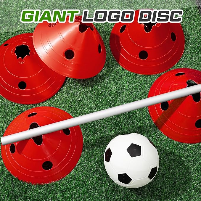 ShinyRelief Jumbo Disc Cones Jumbo Soccer Cones with Mesh Bag Giant Large Agility for Soccer Training Adult Sports
