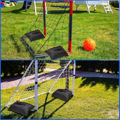 Sports Net Sandbags with PE Leak Proof Transparent Bags Weighted Anchors Bag Sport Sandbags for Stability Baseball Nets Hockey Golf Football Nets Soccer Goals and More(45 Pcs,Black)