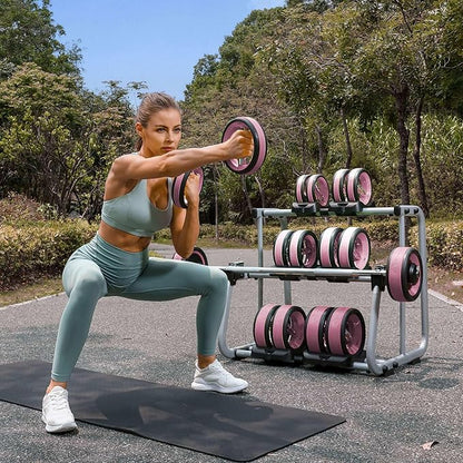 Dumbbell Weight Plates –Dual Purpose Ergonomic Fitness Equipment, Multifunctional Design for Strength Training, Full Body Workouts and Home Gym