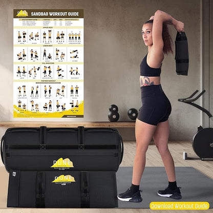Sandbags for Working Out (Unfilled) - Enhance Your Fitness with Our Workout Sandbag, Versatile & Durable Sand Bags for Weight Training 15-75 lbs - Sandbags for Fitness Guide Included